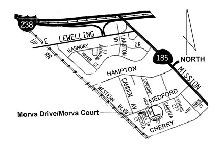 Morva Court map