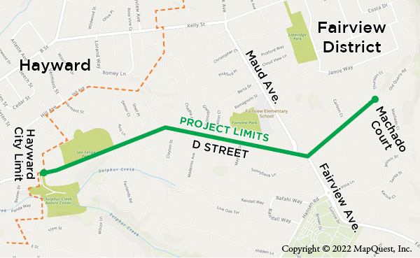 D Street project location map