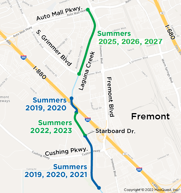 Laguna Creek project location map
