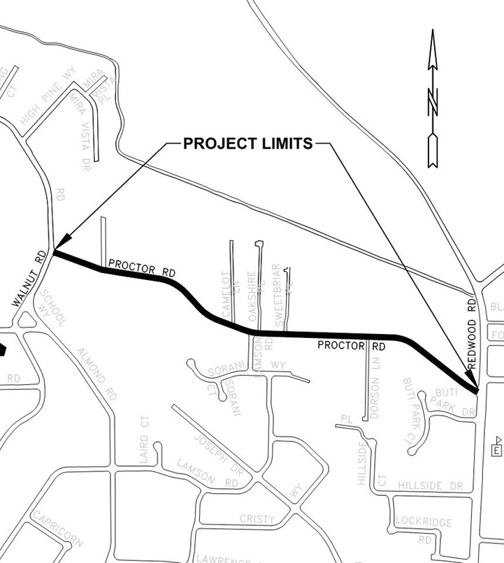 Proctor Road project phase 2 map