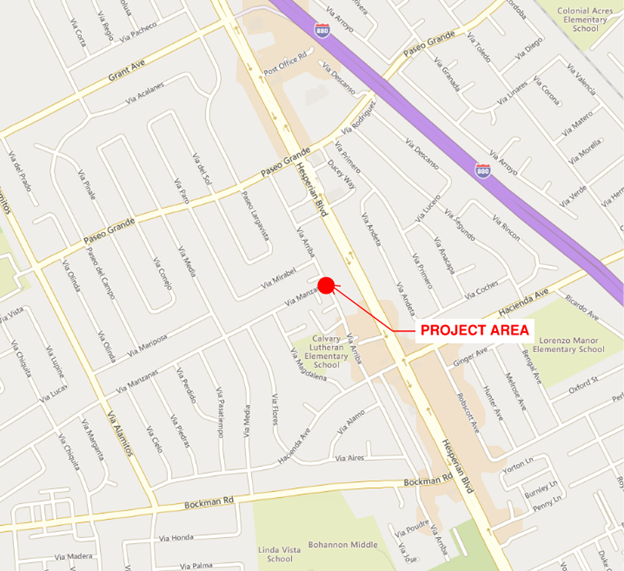 Via Arriba project location map