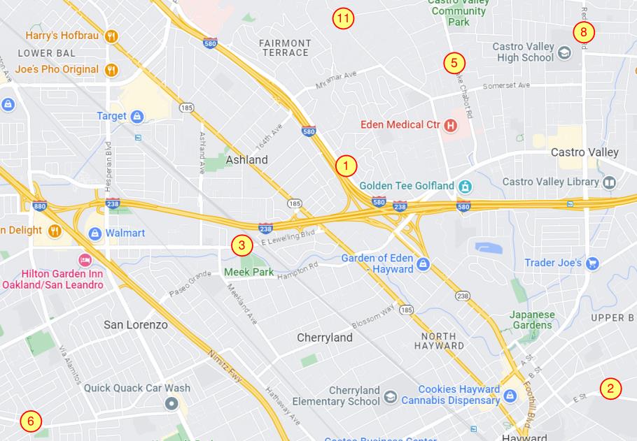 unsignalized intersections project location map