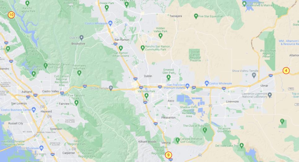 unsignalized intersections project location map