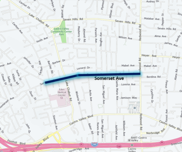 Somerset Avenue project location map